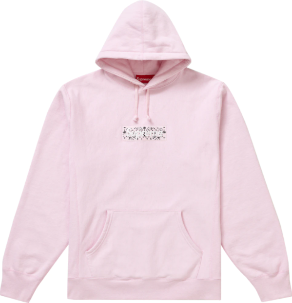Supreme Bandana Box Logo Hooded Sweatshirt Pink – Premier Hype