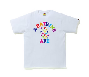 BAPE Sta Pattern College Tee White