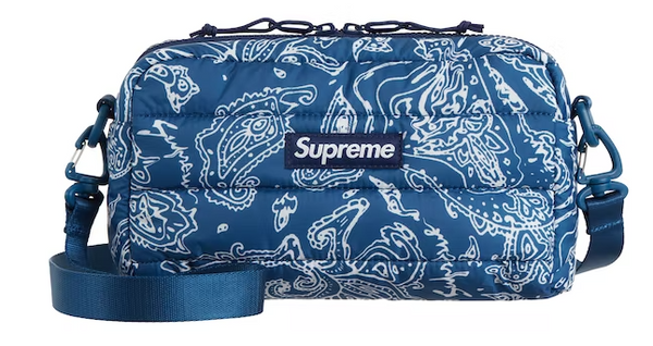 Supreme Puffer Side Bag Blue Paisley – Premier Hype