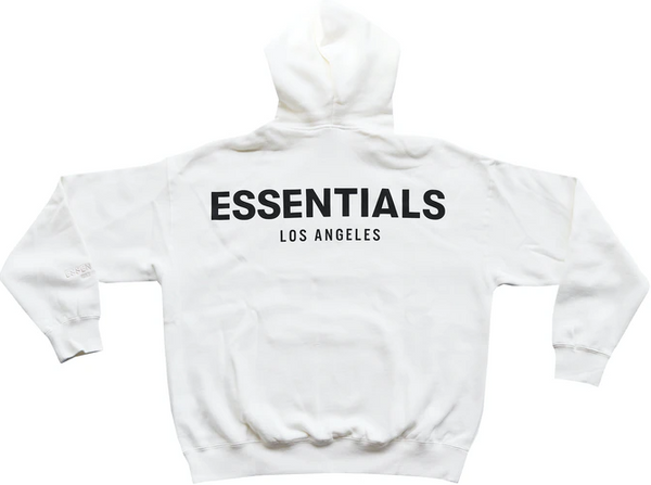FEAR OF GOD ESSENTIALS Los Angeles 3M Pullover Hoodie White
