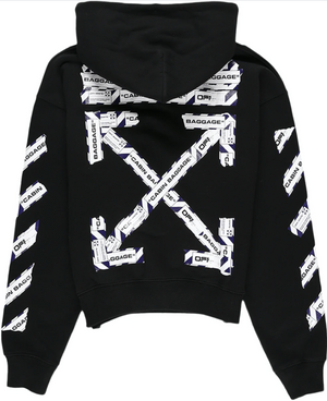 OFF-WHITE Airport Tape Arrows Diag Over Hoodie Black/Multicolor