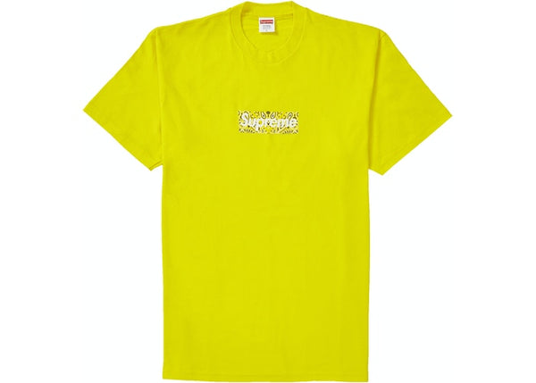美品 Supreme Tagging Logo Tee Yellow L