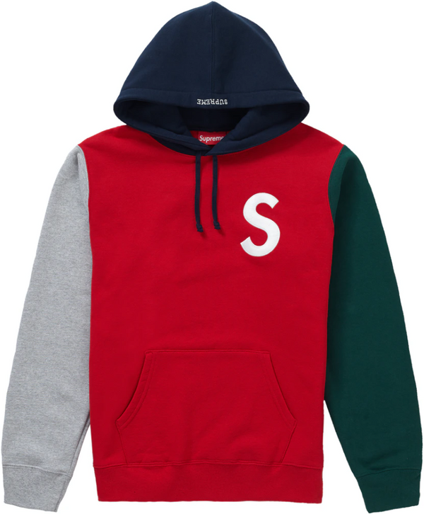 S Logo Colorblocked Hooded Sweatshirt-