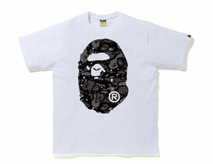 BAPE Space Camo Big Ape Head Tee White