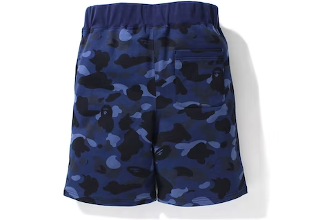 BAPE Color Camo Shark Sweat Shorts (SS21) Navy