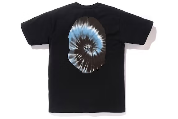 BAPE Tie Dye Big Ape Head Tee Black/Blue