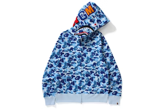 Pink and sale blue bape hoodie