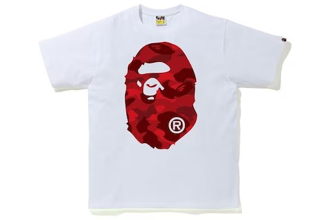 BAPE Color Camo Big Ape Head T-Shirt (SS20) White/Red