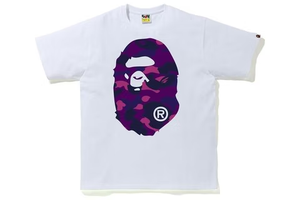 BAPE Color Camo Big Ape Head T-Shirt (SS20) White/Purple